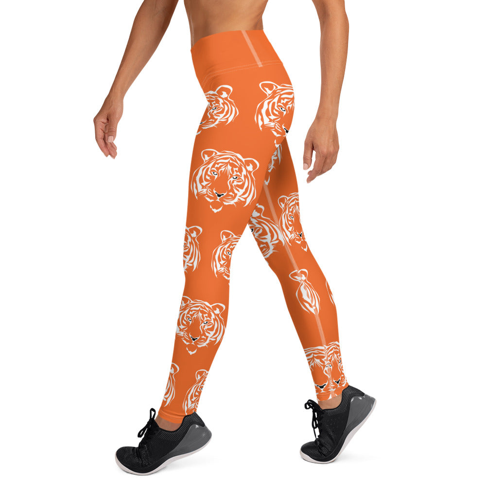 Orange Tiger Yoga Leggings