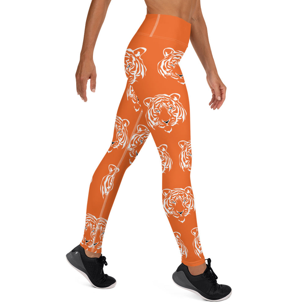 Orange Tiger Yoga Leggings