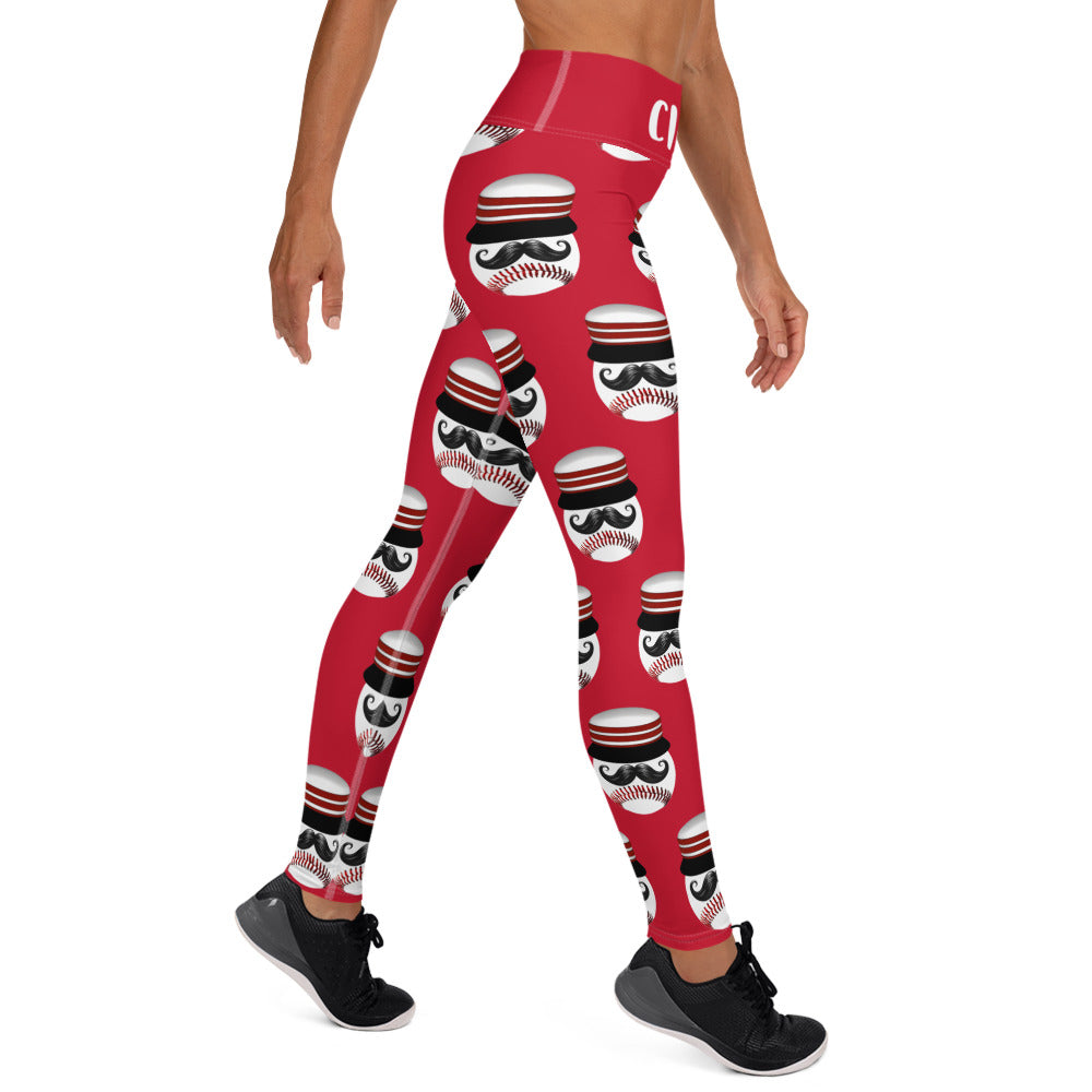 Mustache Hat Yoga Leggings