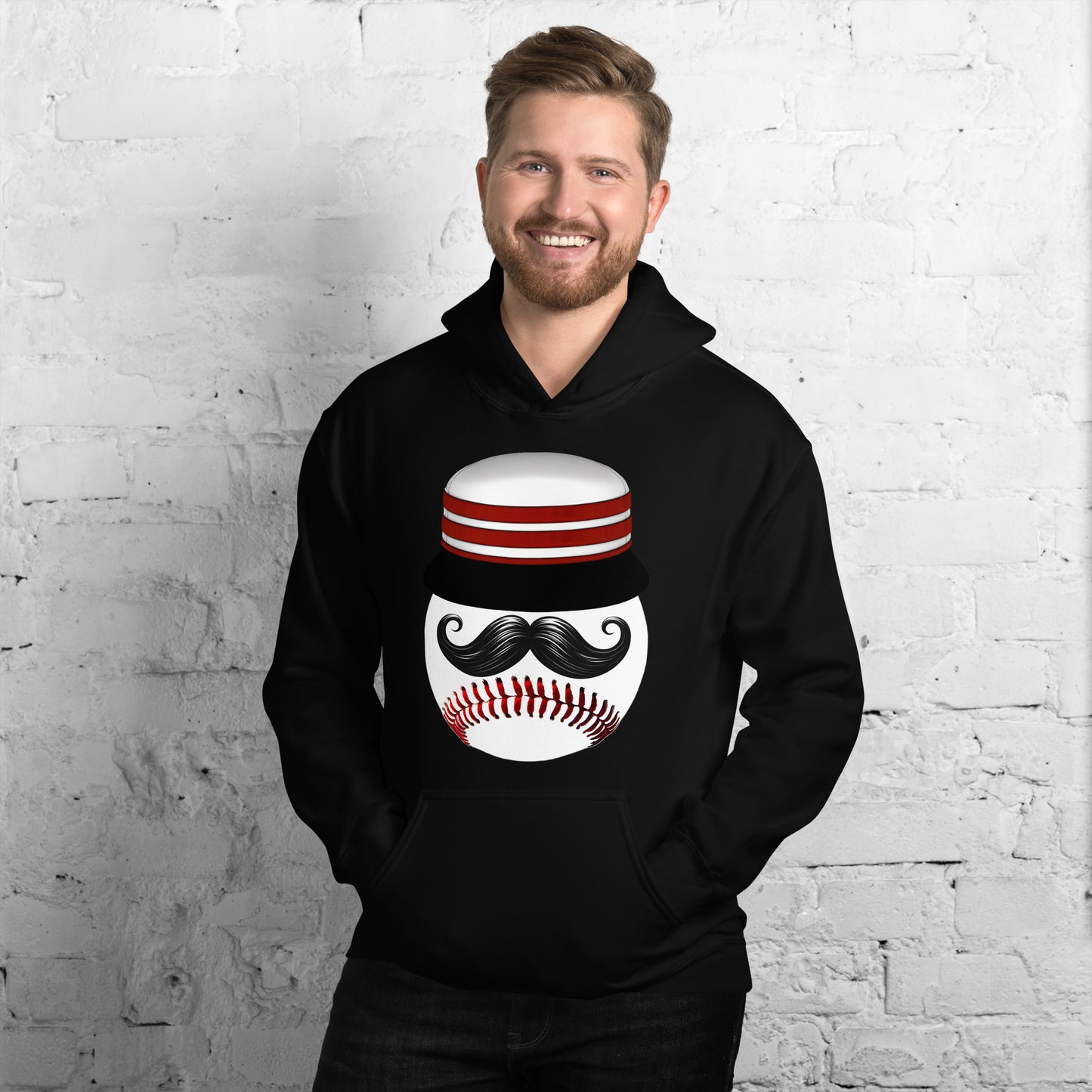 Mustache Hat Hoodie