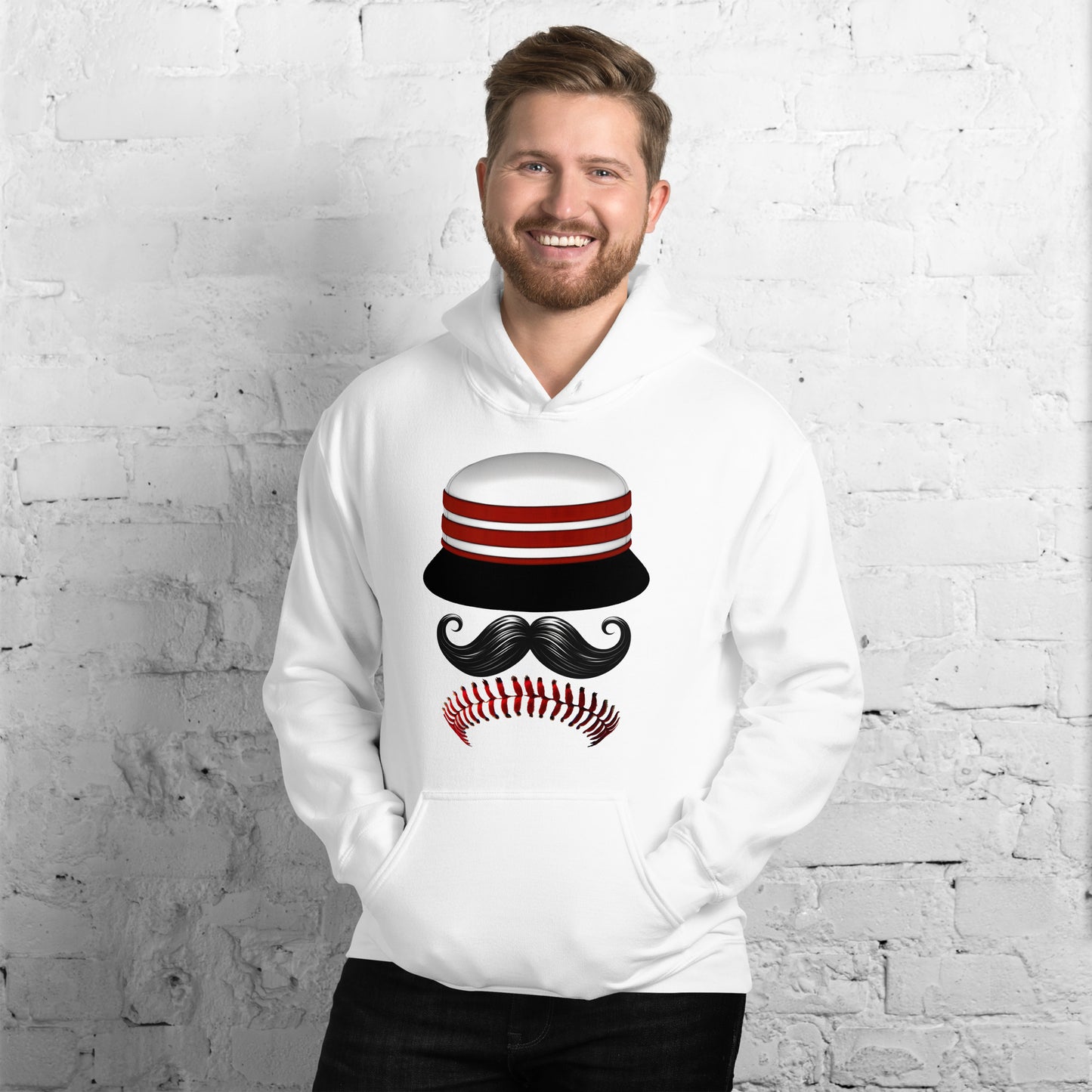 Mustache Hat Hoodie